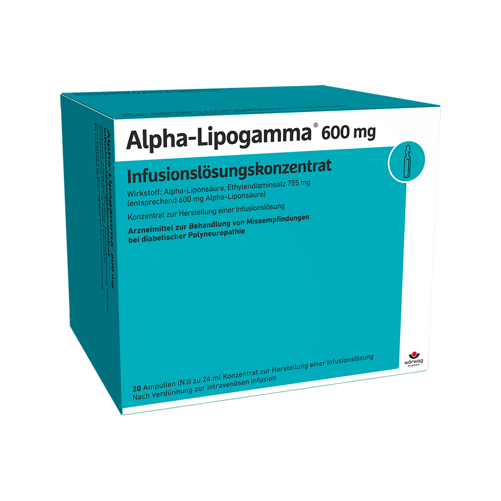 ALPHA-LIPOGAMMA 600 mg Infusionslsg.-Konzentrat 20x24 Milliliter
