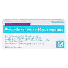 Paroxetin-1A Pharma 30mg 100 Stck N3 - Oberseite