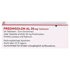 PREDNISOLON AL 20 mg Tabletten 50 Stück N2 - Oberseite