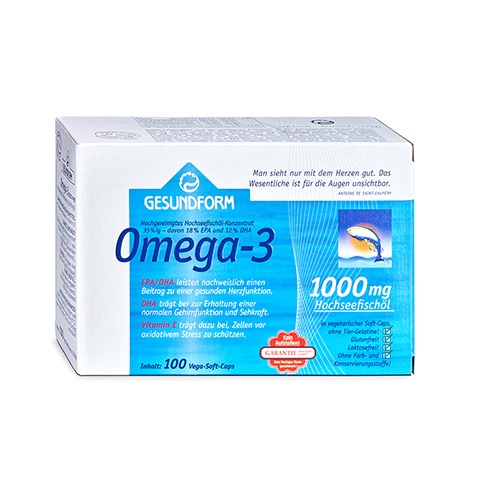 GESUNDFORM Omega-3 1.000 mg Vega Soft Kapseln 100 Stck