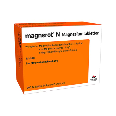 Magnerot N Magnesiumtabletten 200 Stück N3