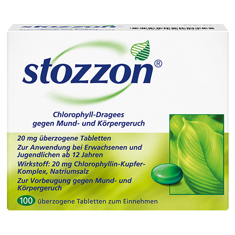 Stozzon Chlorophyll-Dragees gegen Mund- und Körpergeruch 100 Stück