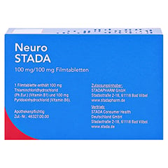 Neuro STADA 100mg/100mg 100 Stück N3 - Oberseite