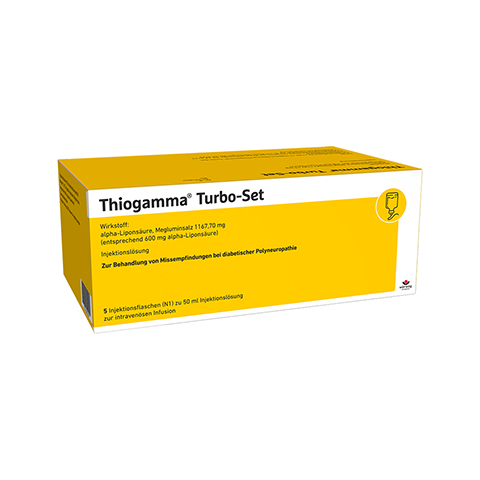 THIOGAMMA Turbo Set Injektionsflaschen 5x50 Milliliter N1