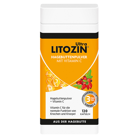 Litozin Ultra Hagebuttenpulver + Vitamin C 120 Stück