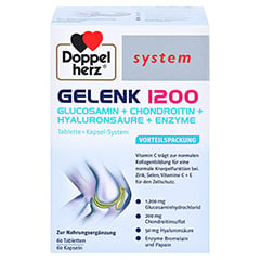 Doppelherz system Gelenk 1200 Glucosamin + Chondroitin + Hyaluronsäure + Enzyme 120 Stück - Vorderseite