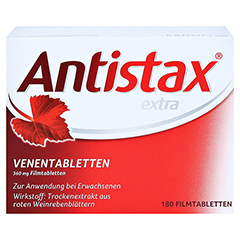 Antistax extra Venentabletten 180 Stk., bei Krampfadern & Besenreiser 180 Stck - Vorderseite