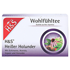 H&S heier Holunder Vitaltee Filterbeutel 20x2.0 Gramm - Vorderseite