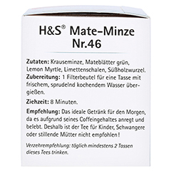 H&S Mate-Minze Filterbeutel 20x1.8 Gramm - Linke Seite