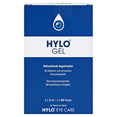 HYLO-GEL Augentropfen 2x10 Milliliter - Vorderseite