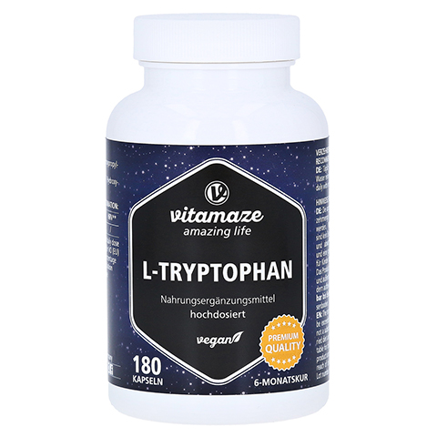 L-TRYPTOPHAN 500 mg hochdosiert vegan Kapseln 180 Stück