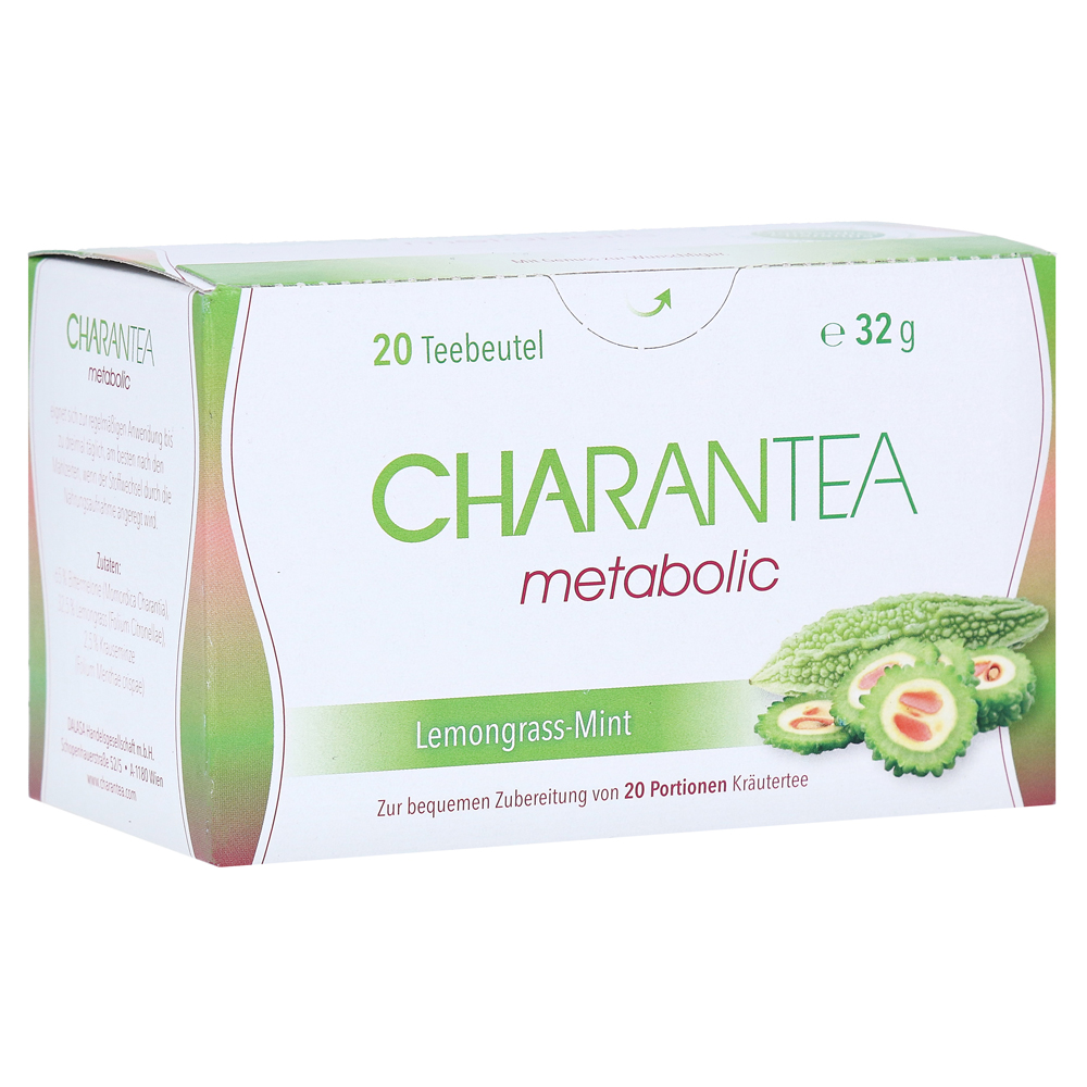 CHARANTEA metabolic Lemon/Mint Filterbeutel 20 Stück