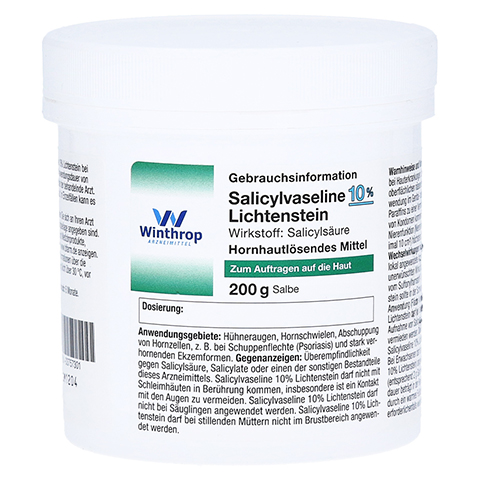 Salicylvaseline 10% Lichtenstein 200 Gramm