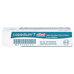 Lopedium T akut bei akutem Durchfall 10 Stück N1 - Unterseite