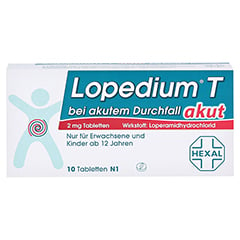 Lopedium T akut bei akutem Durchfall 10 Stck N1 - Vorderseite