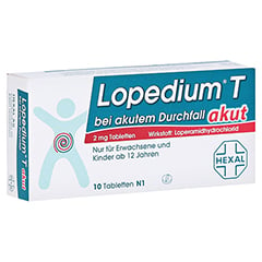 Lopedium T akut bei akutem Durchfall 10 Stück N1