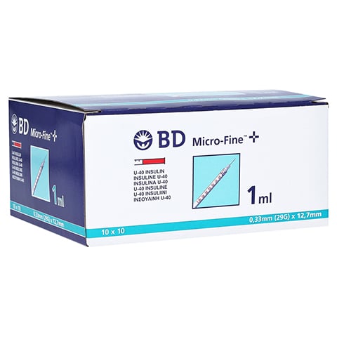 BD Micro-fine + U 40 Insulinspritze 12,7mm 100x1 Milliliter