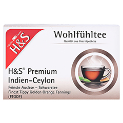 H&S Schwarztee Premium Indien-Ceylon Filterbeutel 20x1.8 Gramm - Vorderseite