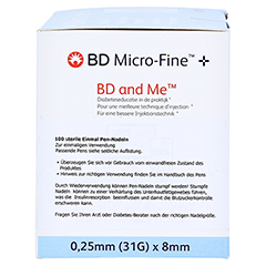 BD MICRO-FINE+ 8 Pen-Nadeln 0,25x8 mm 100 Stück - Linke Seite