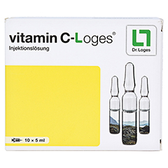 Vitamin C-Loges Injektionslsung 5ml 10x5 Milliliter N2 - Vorderseite