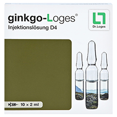 GINKGO-LOGES Injektionslsung D 4 Ampullen 10x2 Milliliter - Vorderseite