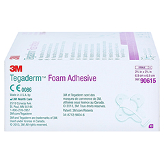 TEGADERM Foam Adhesive 6,9x6,9 cm kreuzf.90615 10 Stck - Linke Seite