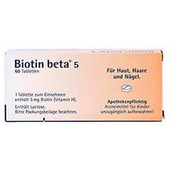 Biotin beta 5 60 Stück - Rückseite