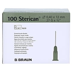 Sterican Einmal-Insulin-Kanüle 27 Gx1/2 0,4x12 mm 100 Stück - Vorderseite