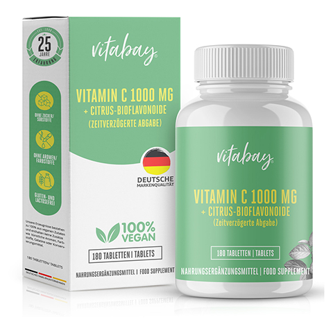 VITAMIN C+BIOFLAVONOIDE 1000 mg vegan hochdosiert 180 Stck