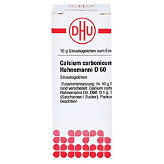 CALCIUM CARBONICUM Hahnemanni D 60 Globuli 10 Gramm N1 - Vorderseite