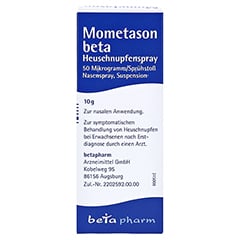 Mometason beta Heuschnupfenspray 50 Mikrogramm/Sprhsto 10 Gramm - Rckseite