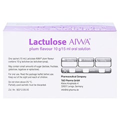 Lactulose AIWA Pflaumenaroma 10g/15ml Lösung zum Einnehmen 20x15 Milliliter - Unterseite