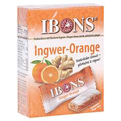 IBONS Ingwer Orange Box Kaubonbons 60 Gramm