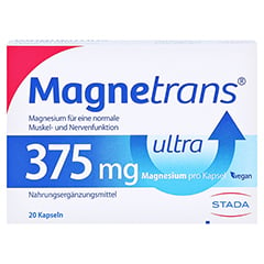 MAGNETRANS 375 mg ultra Kapseln 20 Stück - Vorderseite