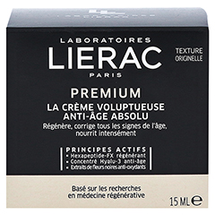 LIERAC Premium reichhaltige Creme 15 Milliliter - Rckseite