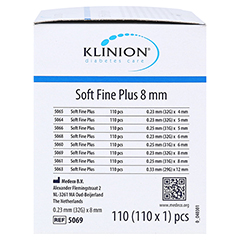 KLINION Soft fine plus Pen-Nadeln 8mm 32 G mit Kanlen-Box 110 Stck - Linke Seite