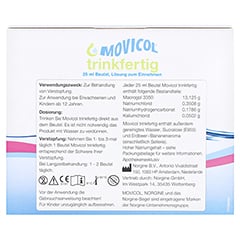 Movicol Trinkfertig 25 ml Beutel Lsung zum Einnehmen 30 Stck - Rckseite
