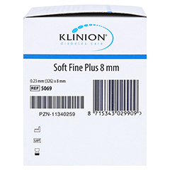 KLINION Soft fine plus Pen-Nadeln 8mm 32 G mit Kanlen-Box 110 Stck - Rechte Seite