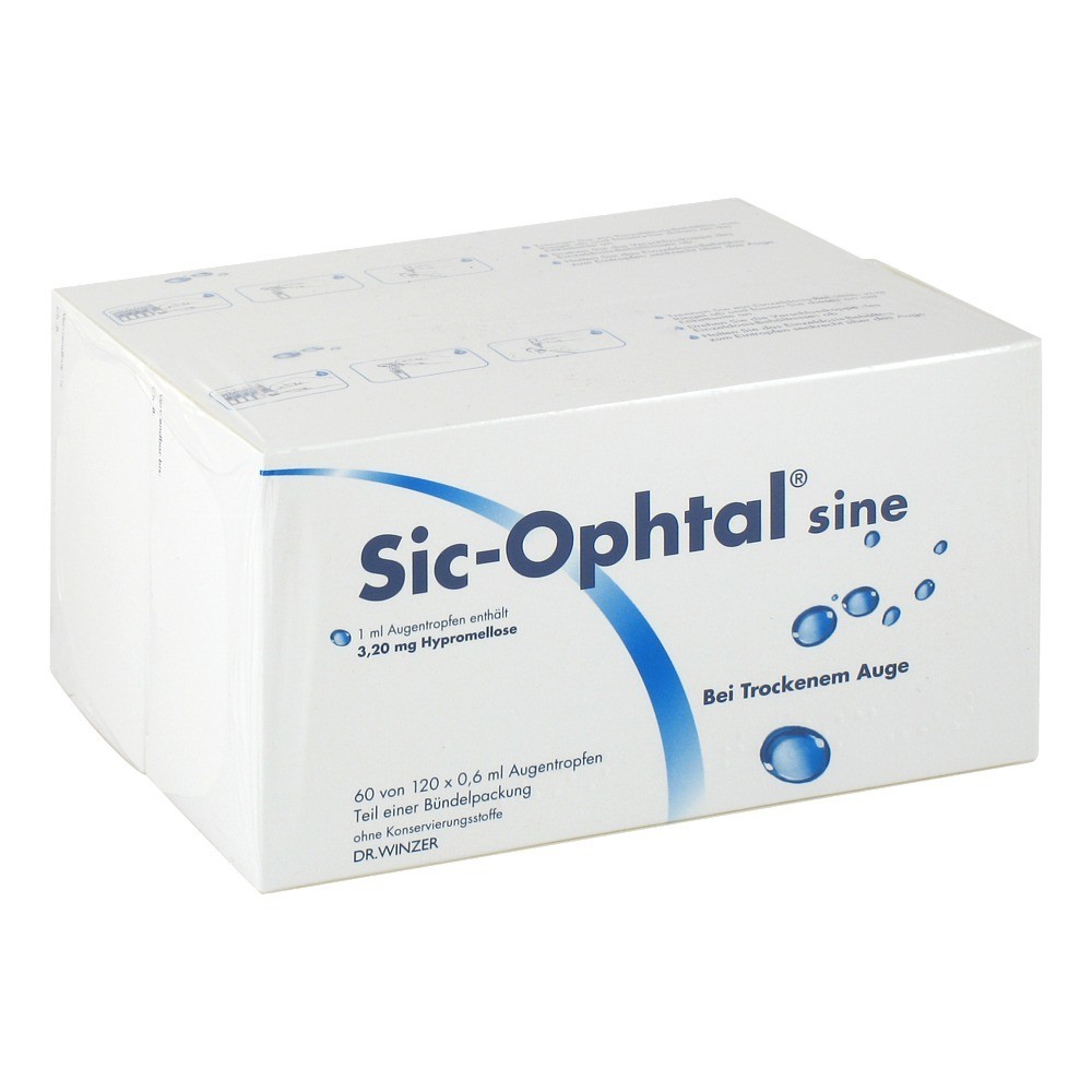 Sic-Ophtal sine Augentropfen Augentropfen 120x0.6 Milliliter