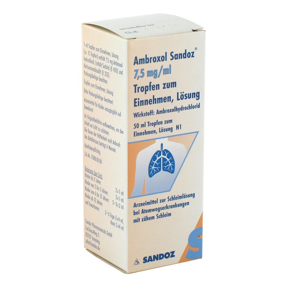 AMBROXOL Sandoz 7,5 mg/ml Tropfen 50 Milliliter N2 online ...