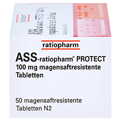 ASS-ratiopharm PROTECT 100mg magensaftr. 50 Stück N2 - Linke Seite