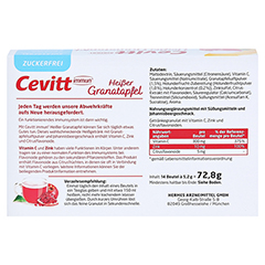 CEVITT immun heißer Granatapfel zuckerfrei Gran. 14 Stück - Rückseite