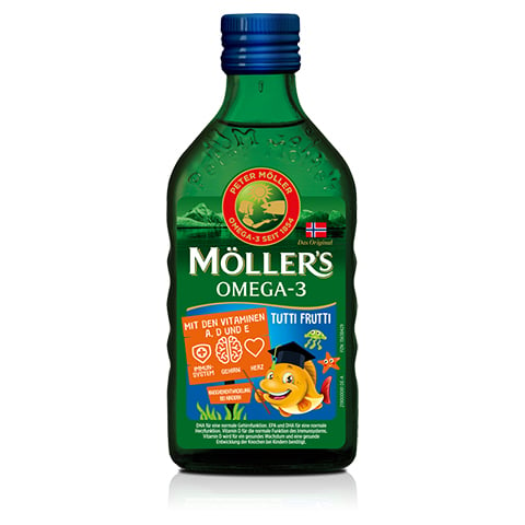 MÖLLER'S Omega-3 Kids Fruchtgeschmack Öl 250 Milliliter