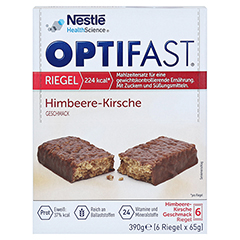 OPTIFAST Riegel Himbeere-Kirsche 6x65 Gramm - Vorderseite