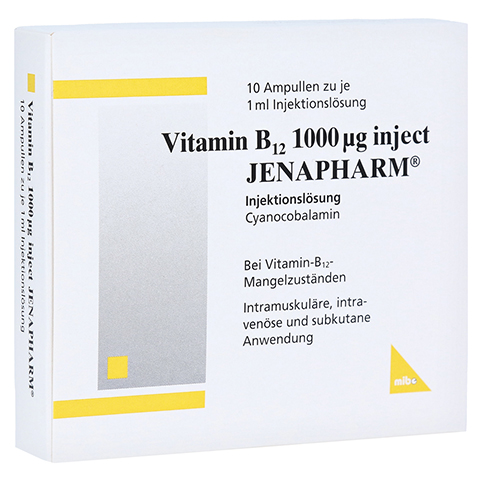 Vitamin B12 1.000 g Inject Jenapharm Ampullen 10x1 Milliliter N2