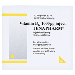 Vitamin B12 1.000 g Inject Jenapharm Ampullen 10x1 Milliliter N2 - Vorderseite