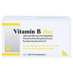 Vitamin B duo 100mg/100mg 100 Stück N3 - Vorderseite