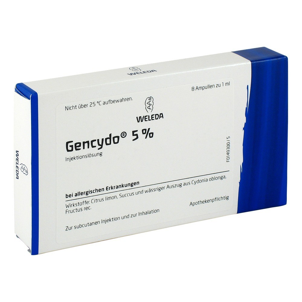 GENCYDO 5% Injektionslösung 8 Stück
