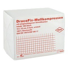 DRACOFIX OP-Kompressen 10x10 cm unsteril 8fach