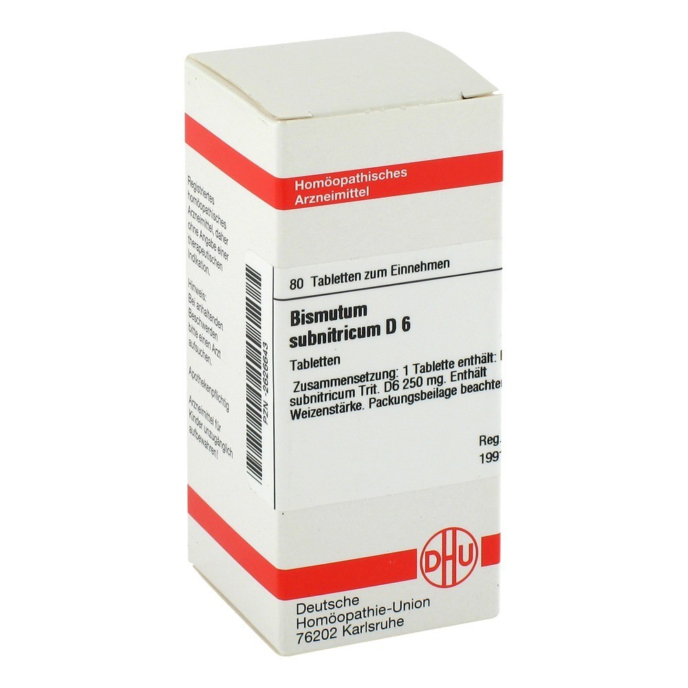 BISMUTUM SUBNITRICUM D 6 Tabletten 80 Stück N1 | medpex
